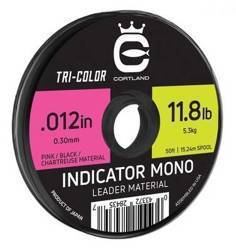 Cortland Indicator Mono Leader Material - Tricolor