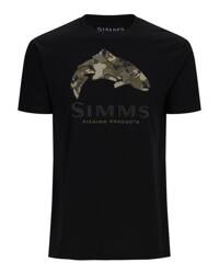 Simms Trout Regiment Camo Fill T-Shirt Black XL