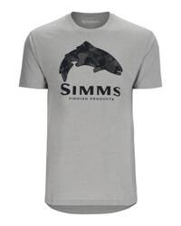 Simms Trout Regiment Camo Fill T-Shirt Cinder Heather M