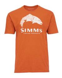 Simms Wood Trout Fill T-Shirt Adobe Heather XXL