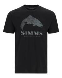 Simms Wood Trout Fill T-Shirt Black L