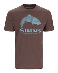 Simms Wood Trout Fill T-Shirt Brown Heather 3XL