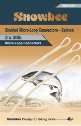 Snowbee NEW MICRO-LOOP CONNECTORS - SALMON x 3